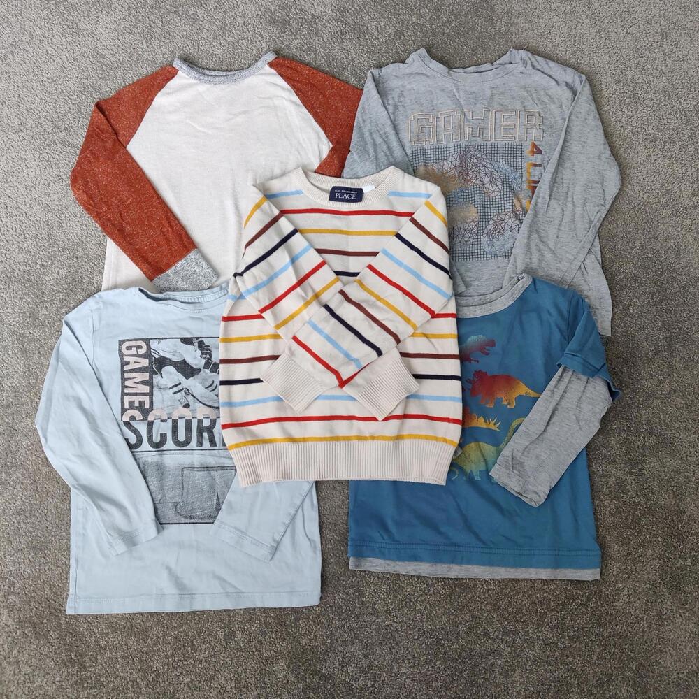 Set of Long Sleeve Shirts and Sweater Kid's Size 4T Fall